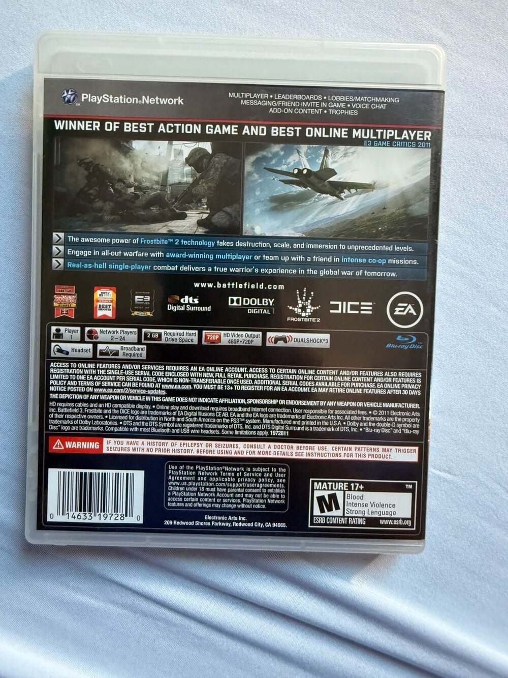 Battlefield 3 - Sony PlayStation 3 (PS3, 2011) CIB - Picture 3 of 3
